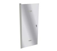 HÜPPE Design pure Porte pliante battante, fixation à gauche, largeur 900mm, hauteur 2000mm, montage sur receveur de douche et carrelage, 8P0810087380, Cabines de douche: Profil couleur argent mat verr