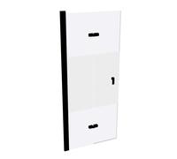 HÜPPE Design pure Porte pliante battante, fixation à gauche, largeur 900mm, hauteur 2000mm, montage sur receveur de douche et carrelage, 8P0810123375, Cabines de douche: Couleur du profil Verre Black 