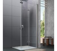 HÜPPE Design pure Porte pliante, pour accès d'angle, pour niche, pour paroi latérale, 8P0909087321, 8P0909