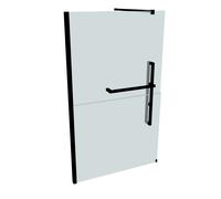 Paroi latérale carrée HÜPPE Duplo pure Walk-In 1 pièce, largeur : 120 cm, côt...