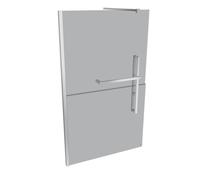 HÜPPE Duplo pure Walk-In Paroi latérale 4 coins 1 partie, largeur:120cm, fixation à gauche, DT0002C91368, Cabines de douche: Couleur du profilé chrome Verre ESG Gris avec Anti-Plaque