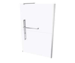 HÜPPE Duplo pure Walk-In Paroi latérale 4 coins 1 partie, largeur:130cm, fixation à droite, DT0013C91322, Cabines de douche: Couleur du profilé chrome Verre ESG clair avec anti-plaque