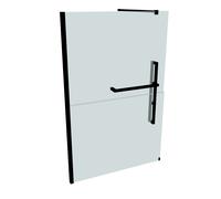 Paroi latérale carrée HÜPPE Duplo pure Walk-In 1 pièce, largeur : 130 cm, côt...
