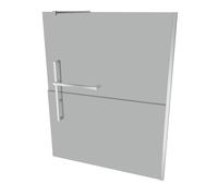 HÜPPE Duplo pure Walk-In Paroi latérale 4 coins 1 partie, largeur:160cm, fixation à droite, DT0015C91368, Cabines de douche: Couleur du profilé chrome Verre ESG Gris avec Anti-Plaque