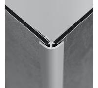 Profilé d'angle HÜPPE, extérieur, pour habillage mural EasyStyle longueur 2550mm, ES0201087, Couleur: Miroir