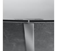 Profil de raccordement HÜPPE, pour habillage mural EasyStyle longueur 2550mm, ES0204116, Couleur: argentés