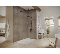 HÜPPE Seamlite Paroi latérale Walk-In à 4 angles seule, fabrication sur mesure, L : 120,1-160 H : 200,1-220 cm, verre 8mm, HS0285182322, Cabines de douche: Couleur du profilé White Edition Verre ESG c