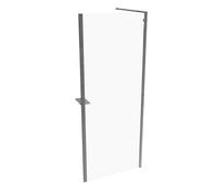 HÜPPE Select+ Frame Paroi latérale seule, étrier transversal, épaisseur de verre 6mm, largeur 800mm, SL0401069322, Cabines de douche: Couleur du profilé verre brillant argent ESG clair avec ANTI-PLAQU