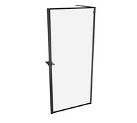 HÜPPE Select+ Frame Paroi latérale seule, étrier transversal, épaisseur de verre 6mm, largeur 900mm, SL0402, Cabines de douche: Couleur du profilé Black Edition Verre ESG Black Frame