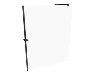 HÜPPE Select+ Panneau latéral simple, épaisseur du verre 8mm, largeur : 160cm, arrêt à gauche et à droite, SL0307123322, Cabines de douche: Couleur du profilé Verre noir Edition ESG clair avec ANTI-PL