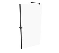 HÜPPE Select+ paroi latérale seule, étrier transversal, épaisseur de verre 8mm, largeur 1000mm, SL0304123321, Cabines de douche: Couleur du profilé Verre noir Edition ESG clair