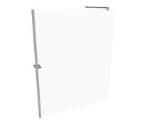 HÜPPE Select+ Panneau latéral simple, épaisseur du verre 8mm, largeur : 160cm, arrêt à gauche et à droite, SL0307087322, Cabines de douche: Verre profilé argenté mat ESG clair avec ANTI-PLAQUE