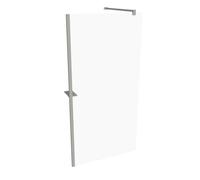HÜPPE Select+ paroi latérale seule, étrier transversal, épaisseur de verre 6mm, largeur 1000mm, SL0204087321, Cabines de douche: Couleur du profilé verre argenté mat ESG clair