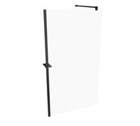 HÜPPE Select+ paroi latérale seule, étrier transversal, épaisseur de verre 8mm, largeur 1100mm, SL0308123322, Cabines de douche: Couleur du profilé Verre noir Edition ESG clair avec ANTI-PLAQUE