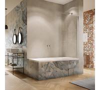 HÜPPE Solva Pare-bain, 1 partie, fabrication sur mesure, fixation à droite, cadre partiel, largeur 500-1000mm, hauteur 1200-2000mm, S26180182315, Cabines de douche: Couleur du profilé White Edition Ve
