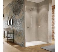 HÜPPE Solva Porte battante, avec partie secondaire, en niche, cadre partiel, fixation à droite, largeur 1000mm, hauteur 2000mm, S23003123380, Cabines de douche: Couleur du profilé Verre noir Edition v