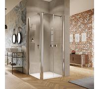 HÜPPE Solva Porte battante, pour paroi latérale, largeur 1000mm, hauteur 2000mm, S20903123322, Cabines de douche: Couleur du profilé Verre noir Edition ESG clair avec ANTI-PLAQUE