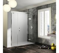 HÜPPE Solva Porte battante, segment fixe, partie secondaire, fabrication sur mesure, en niche, cadre partiel, fixation à droite, largeur 1501-3300mm, hauteur 1200-2000mm, S23282092301, Cabines de douc