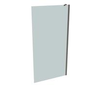 HÜPPE SolvaPro cadre partiel paroi latérale 4 coins pour portes battantes, largeur : 100cm, hauteur : 200cm, 7T070455G316, Cabines de douche: Couleur du profilé stainless steel optic Verre ESG Sand Pl