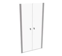 HÜPPE SolvaPro cadre partiel porte battante à 4 angles pour paroi latérale, largeur : 100cm, hauteur : 200cm, 7T090355G322, Cabines de douche: Couleur du profilé stainless steel optic Verre ESG transp