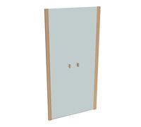 HÜPPE SolvaPro cadre partiel porte battante à 4 angles pour paroi latérale, largeur : 100cm, hauteur : 200cm, 7T090355D315, Cabines de douche: Couleur du profilé bronze Verre ESG Sand Plus