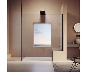 HÜPPE SolvaPro Paroi latérale seule, barre transversale, fabrication sur mesure, largeur : 20-120cm, hauteur:200,1-220cm, 7T2284182315, Cabines de douche: Couleur du profilé White Edition Verre ESG Sa