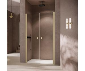 HÜPPE SolvaPro porte battante à 4 angles avec cadre partiel en niche, largeur : 100cm, hauteur:200cm, 7T0803123321, Cabines de douche: Couleur du profilé Verre noir Edition ESG clair