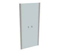 HÜPPE SolvaPro porte battante à 4 angles avec cadre partiel en niche, largeur : 90cm, hauteur:200cm, 7T080255G315, Cabines de douche: Profilfarbe en acier inoxydable Glas ESG Sand Plus