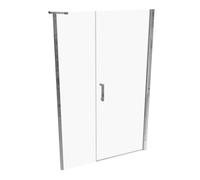 HÜPPE SolvaPro Porte battante avec élément secondaire en niche, fabrication sur mesure, Li. fixation, L.:120,1-280cm, H.:120-200cm, 7T2982092322, Cabines de douche: Couleur du profilé verre brillant a