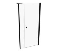 HÜPPE SolvaPro Porte battante avec partie annexe en niche, fixation à droite, largeur : 100cm, hauteur:200cm, 7T3003123321, Cabines de douche: Couleur du profilé Verre noir Edition ESG clair