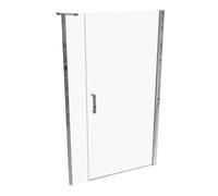 HÜPPE SolvaPro Porte battante avec partie annexe en niche, fixation à droite, largeur : 120cm, hauteur:200cm, 7T3004092321, Cabines de douche: Couleur du profilé verre brillant argent brillant ESG tra