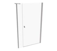 HÜPPE SolvaPro Porte battante avec partie annexe en niche, fixation à droite, largeur : 120cm, hauteur:200cm, 7T300455G322, Cabines de douche: Couleur du profilé stainless steel optic Verre ESG transp