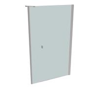 HÜPPE SolvaPro Porte battante avec partie annexe en niche, fixation à droite, largeur : 120cm, hauteur:200cm, 7T300455G316, Cabines de douche: Couleur du profilé stainless steel optic Verre ESG Sand P