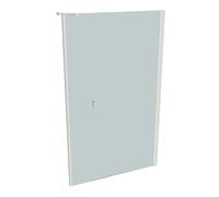 HÜPPE SolvaPro Porte battante avec partie annexe en niche, fixation à droite, largeur : 120cm, hauteur:200cm, 7T3004182315, Cabines de douche: Couleur du profilé White Edition Verre ESG Sand Plus
