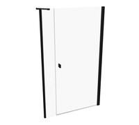 HÜPPE SolvaPro Porte battante avec partie annexe en niche, fixation à droite, largeur : 120cm, hauteur:200cm, 7T3004123322, Cabines de douche: Couleur du profilé Verre noir Edition ESG clair avec ANTI