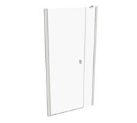 HÜPPE SolvaPro Porte battante avec partie annexe en niche, fixation à gauche, largeur : 100cm, hauteur:200cm, 7T2903182321, Cabines de douche: Couleur du profilé White Edition Verre ESG clair