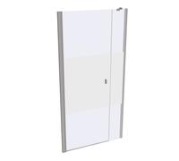 HÜPPE SolvaPro Porte battante avec partie annexe en niche, fixation à gauche, largeur : 100cm, hauteur:200cm, 7T290355G373, Cabines de douche: Profilfarbe acier inoxydable optique Glas ESG Privatima