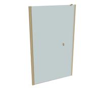 HÜPPE SolvaPro Porte battante avec partie annexe en niche, fixation à gauche, largeur : 120cm, hauteur:200cm, 7T290455H315, Cabines de douche: Couleur du profilé laiton Verre ESG Sand Plus