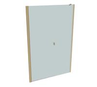 HÜPPE SolvaPro Porte battante avec partie secondaire en niche, fabrication sur mesure, fixation à droite, L.:120,1-280cm, H.:120-200cm, 7T308255H315, Cabines de douche: Couleur du profilé laiton Verre