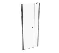 HÜPPE SolvaPro Porte battante avec partie secondaire en niche, fabrication sur mesure, fixation à droite, l. : 70-120cm, h.:120-200cm, 7T3080092322, Cabines de douche: Couleur du profilé verre brillan