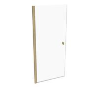 HÜPPE SolvaPro porte battante partiellement encadrée, carré, fixation à gauche, largeur : 900mm, 7T010255H322, Cabines de douche: Couleur du profil laiton Verre ESG clair avec ANTI-PLAQUE