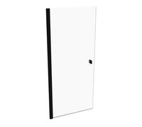 HÜPPE SolvaPro porte battante partiellement encadrée, carré, fixation à gauche, largeur : 900mm, 7T010255F321, Cabines de douche: Couleur du profilé black chrom Verre ESG clair