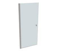 HÜPPE SolvaPro porte battante partiellement encadrée, carré, fixation à gauche, largeur : 900mm, 7T010255G316, Cabines de douche: Couleur du profilé stainless steel optic Verre ESG Sand Plus avec ANTI
