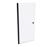 HÜPPE SolvaPro porte battante partiellement encadrée, carré, fixation à gauche, largeur : 900mm, 7T010255F375, Cabines de douche: Profilé noir en verre chromé ESG Privatima avec ANTI-PLAQUE