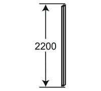 HÜPPE Vita pure Accessoires Set complémentaire niche, longueur 220cm, Accessoires Paroi de douche, VA2302182, Couleur: Édition blanche