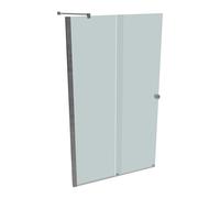 HÜPPE Xtensa pure Accès latéral coulissant 2 éléments (1/2), largeur:120cm, charnières à gauche, XT1306069348, Cabines de douche: Couleur du profilé argent brillant Verre ESG Sand Plus Sérigraphie