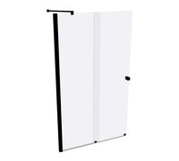 HÜPPE Xtensa pure Accès latéral coulissant 2 éléments (1/2), largeur:120cm, charnières à gauche, XT1306123322, Cabines de douche: Couleur du profilé Verre noir Edition ESG clair avec ANTI-PLAQUE