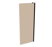 HÜPPE Xtensa pure Paroi latérale pour porte coulissante Walk-In en 1 partie, avec segment fixe, largeur:80cm, charnières à gauche et à droite, XT0306123378, Cabines de douche: Couleur du profilé Black