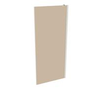 HÜPPE Xtensa pure Paroi latérale pour porte coulissante Walk-In en 1 partie, avec segment fixe, largeur:90cm, charnières à gauche et à droite, XT0307182378, Cabines de douche: Couleur du profilé White