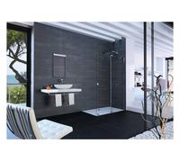 HÜPPE Xtensa pure Porte coulissante, 1 élément, avec segment fixe, sur mesure, L 1000-1400mm, H 2001-2200mm, fixation à droite, barre de stabilisation, XT0285182321, Cabines de douche: Couleur du prof